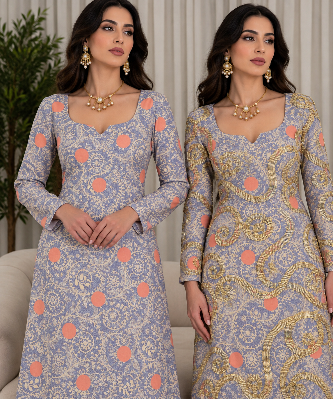 Silk & Chiffon Set