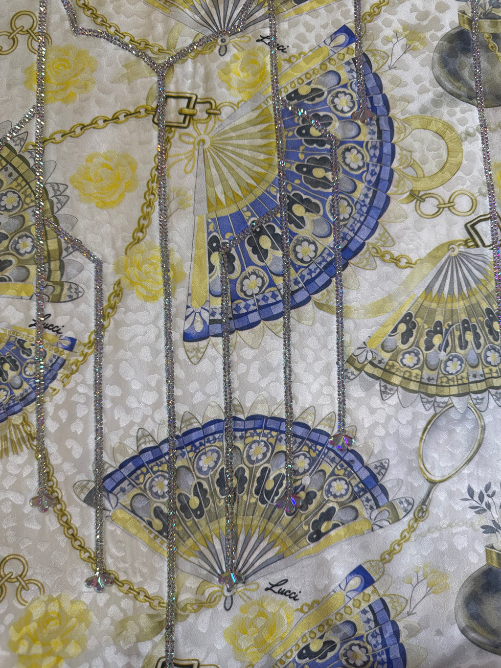 Three-Line Crystal Mukhawar — Pure Lucci Silk