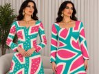 Pucci Italian Pure Silk & Chiffon – Fuchsia Teal