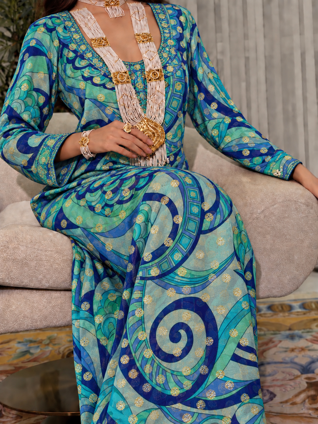 Pucci Italian Chiffon – Aqua Swirl