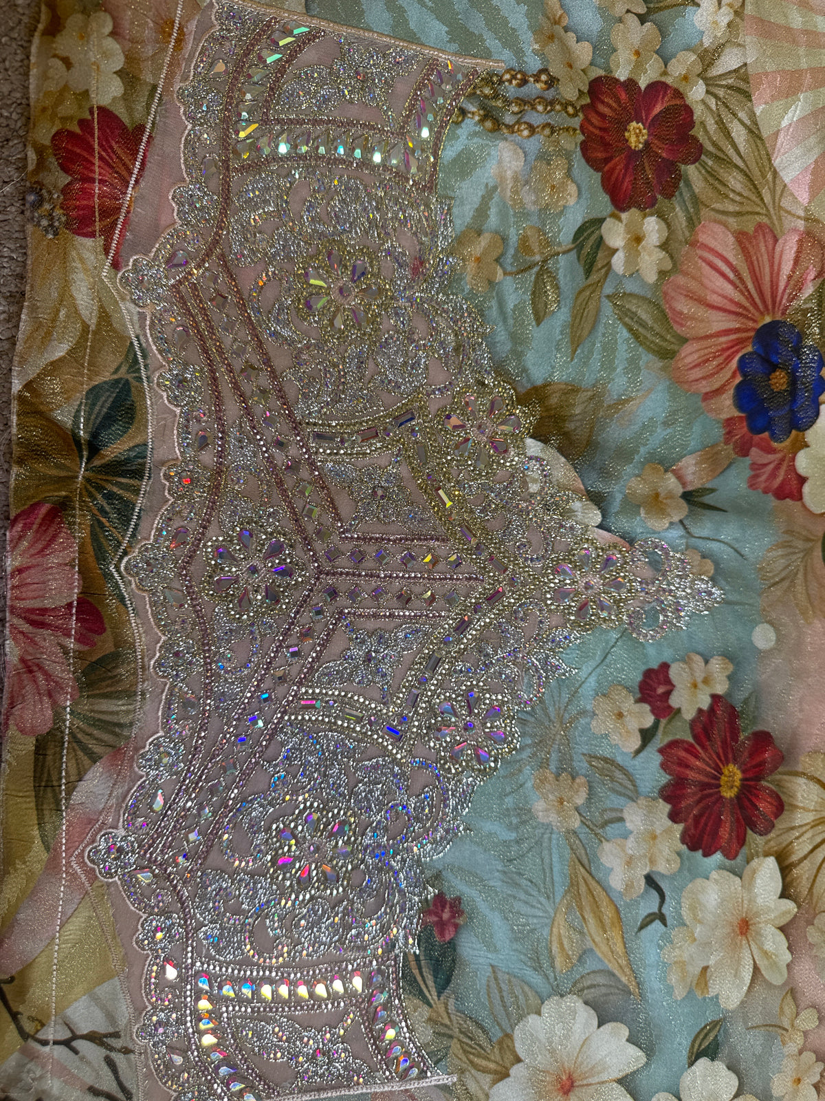 Two-Line Crystal Mukhawar — Pure Lucci Silk