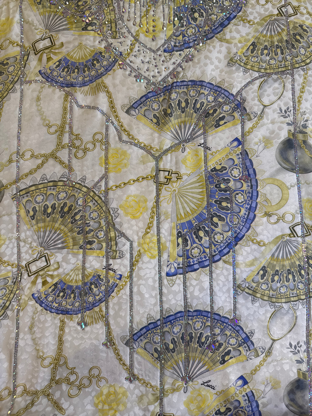 Three-Line Crystal Mukhawar — Pure Lucci Silk