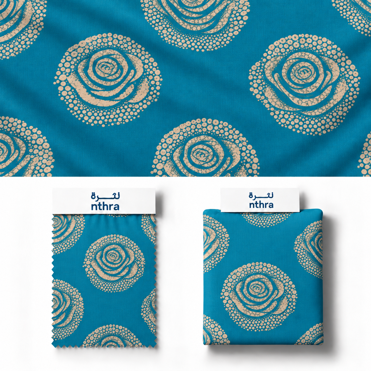Lucci Tana Lawn Turquoise Rose