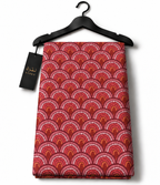 Jacquard Silk - Crimson Fan