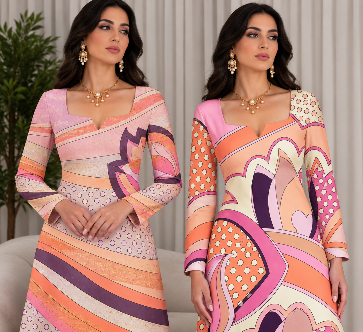 Pucci Silk & Chiffon Set — 3m Each, Double Width