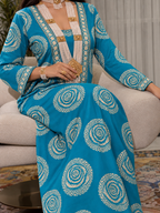 Lucci Tana Lawn Turquoise Rose